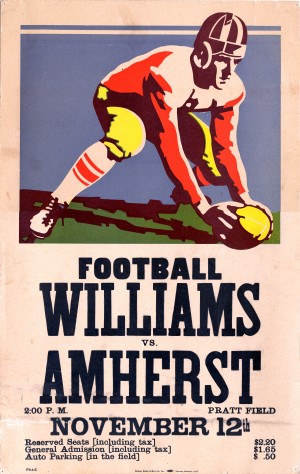 1938 Amherst versus Williams program cover poster